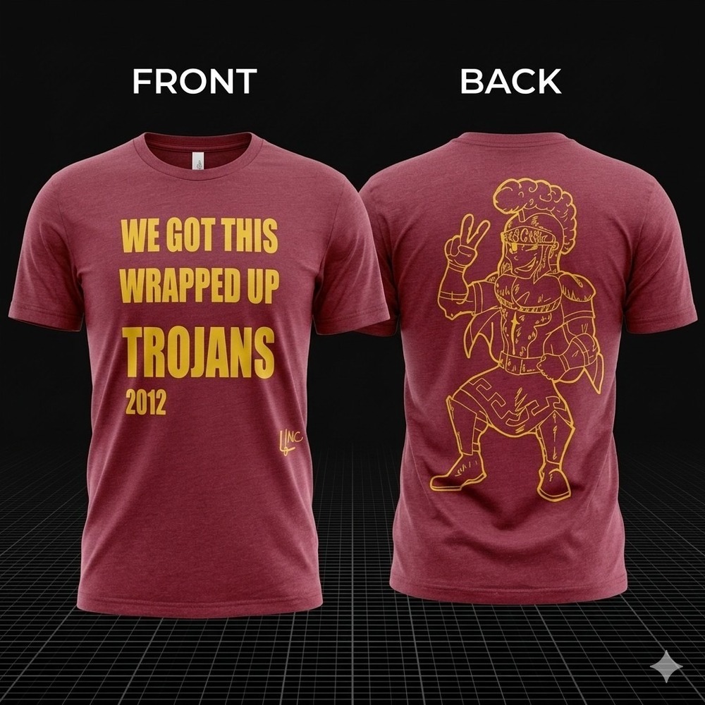 USC Trojans 2012 Graphic Tee Men L Cardinal Red Gorpcore Collegiate Sportswear